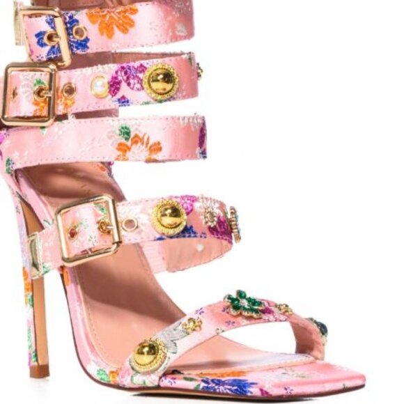 AZALEA WANG" PASTEL PERFECTION BROCADE " ENBODIED  GLADIATOR  / PINK (BRAND NEW! - Picture 3 of 5